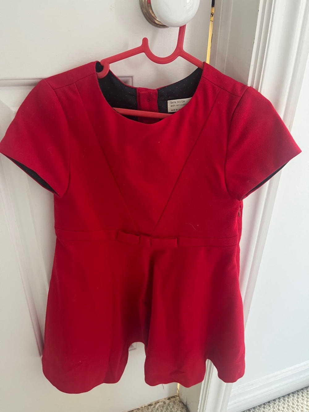 Zara Red Short Sleeve Formal Dress for Girls
